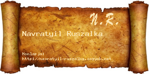 Navratyil Ruszalka névjegykártya